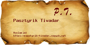 Pasztyrik Tivadar névjegykártya